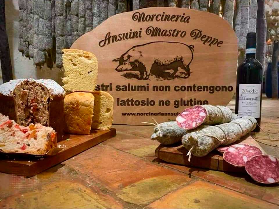 Torta di Pasqua dolce Torta al formaggio la Corallina il salame Montefalco Riserva 20sedici