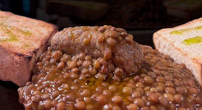 Zuppa di lenticchie e salsiccia